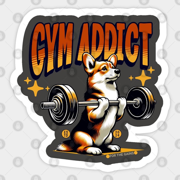 Gym Addict Sticker by CloudEagleson